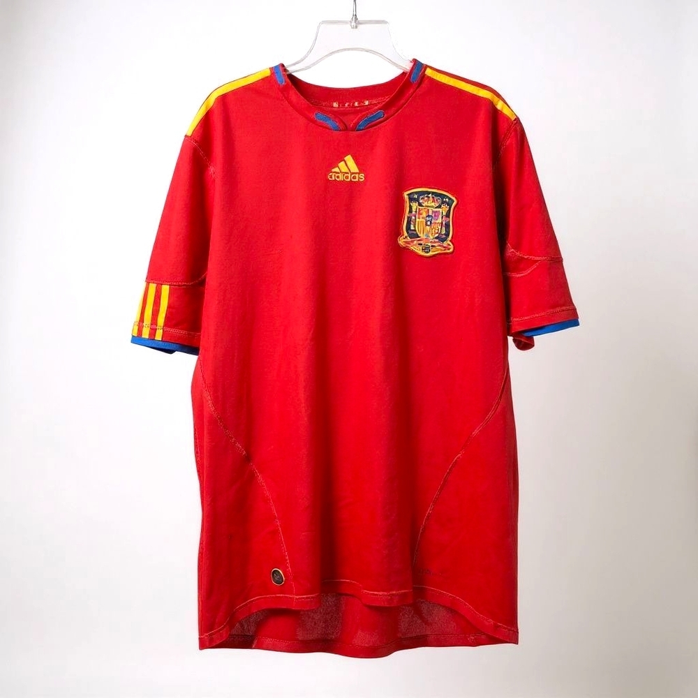 Adidas Men's Red and Blue Soccer Jersey - Picture 2 of 4